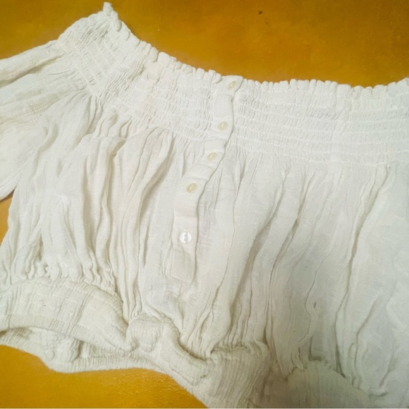 Free People cream prairie crop top - Picture 2 of 7